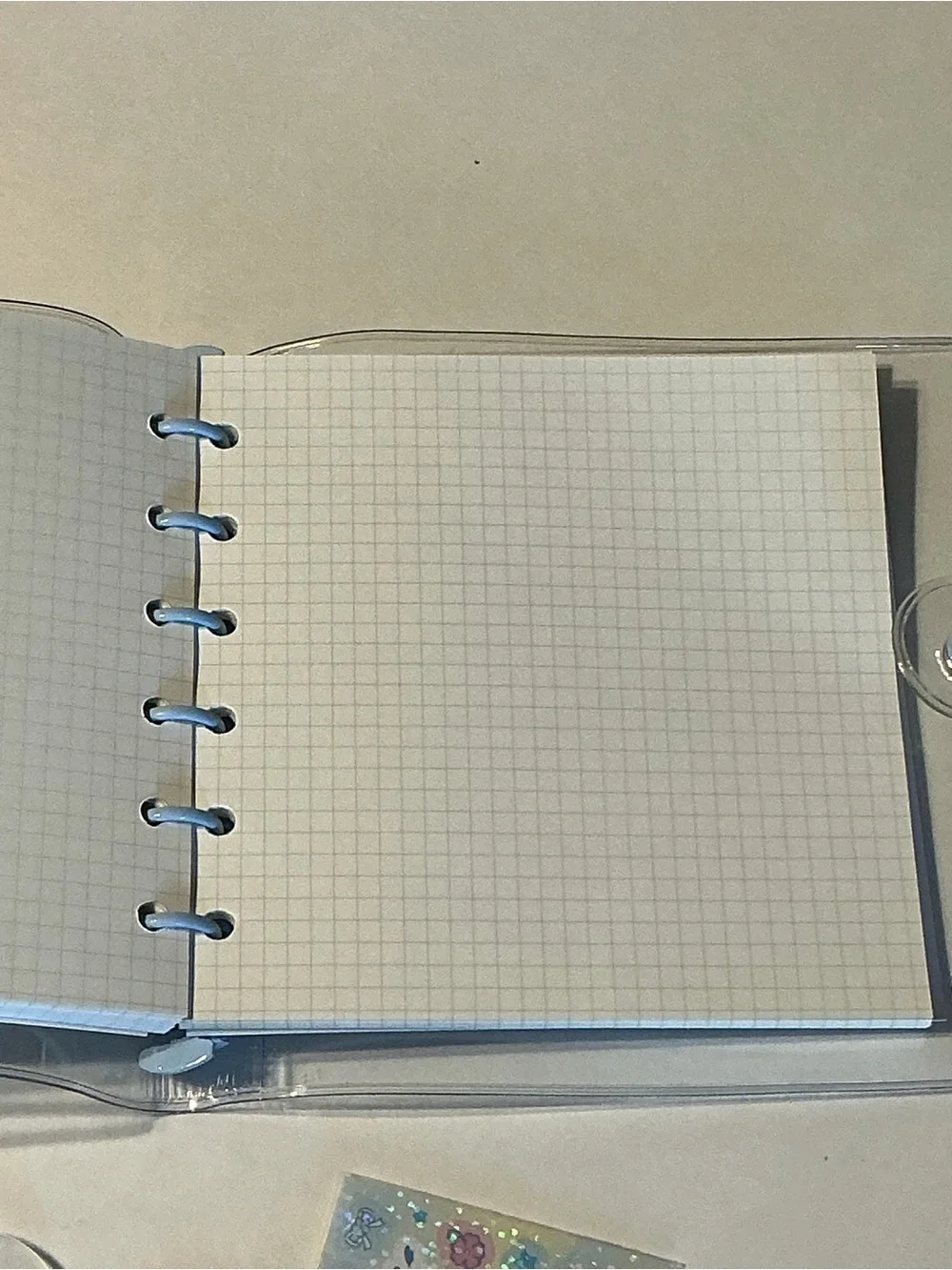 Sanrio spiral bound graph paper  vinyl covered notebook keychain set cinnamoroll